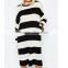 new style womens fashion Oversized Knitted Stripe Dress With Pocket casual sweater wholesale