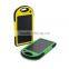 Water and dust proof solar power bank mobile phone solar charger