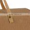 brown gift packaging cardboard box with handle