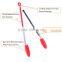 oem Kitchen tools 304 stainless steel handle silicone BBQ pasta tongs with private label