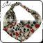 Fashion Heart Print Soft Chiffon Stretchy Twisted Elastic Headband,Knotted Soft Hair Band,For Girls Turban Head wrap FHEHA0229