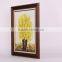 Chinfun Yellow with Photo Frame Flower Designs Fabric Painting