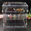 high quality tabletop 3 tier clear acrylic jewelry display case