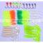 35Pcs Soft Plastic Worm Fishing Baits 10 Lead Jig Head Hooks Simulation Suite Set Lures Tackle