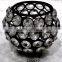 Iron & Glass Crystal Bowl Votive Tealight T-Light Candle Holder