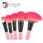 Pink professional 24 piece makeup brush set with pouch bag