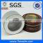 cute metal cookie tin box biscuit tin can with clear PVC window