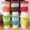 Bulk items of Eco-friendly Plastic Business Travel Takeaway plastic coffee mug /keep cup with silicone caps