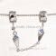 New Design Safety Charm Diamond Silver Safety Chain Wholesale Charm A014