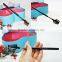 Plastic bristle double ended eyebrow brush