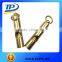 China supplier metal life saving whistle,brass keyring hanging whistle,EDC tool whistles