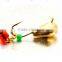 Gold chain with beads ice jig wholesale tungsten ice fishing jigs