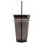 FDA Approved Bpa Free Colorful Plastic Tumblers With Straw Lid
