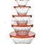 GH060 5pcs Glass Bowl Set with lid