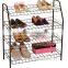 Suitable for Holding 16 Pair Shoes 4 Tier Steel Tube Black or Whte Wire Shoe Rack