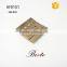 2016 hot sale rectangle gold bling metal shoe buckle accessories women shoes