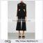 Wholesale Women Apparel Latest Modern Cropped Guipure Black Crepe Lace Jumpsuit(DQE0139J)