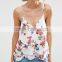 tiered floral cami top lined chiffon women wear