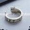 Manufacturer top quality words patterned men's jewelry mystic sterling silver big ring for men