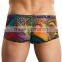 OEM Services Top Underwear Brands For Man Sublimation Print Sexy Silk fabric Mans Boxer Brief Underpants