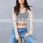 OEM/ODM Fishnet Shirt Women Long Sleeve Mesh Top Fishnet Tops Crop T Shirt Mesh shirts
