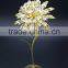 k9 crystal flower with golden plated