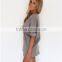 fashion summer soft nice chiffon dress sleeve black grey clothing night club sexy slim dress