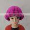 SJ927-03 Bright Pink Formal Young Lady Collection Hats with Real Fur