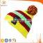 Custom Beanie Logo Red Hat With Yellow Stripe