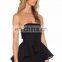 Black Strapless Off Shoulder Girls Party Wear Tops