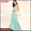 New arrival elegant chiffon maxi gown party wear evening dress 2017 strapless women prom dress