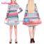 Fashion Christmas Snowflake Reindeer Pattern Long Sleeve Christmas Dresses For Women
