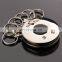 round led metal rubber keychain with multiple rings