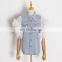 patchwork mesh short sleeve denim jacket 2020