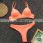 2019 New Summer Sexy Hard Cup Bra Padded Push Up Bikini Set Swimming Suit for Women Swimwear White Orange Swimsuit String Bikini