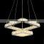 Popular Square Ring Hanging Luminaire crystal pendant lamp for Dining Room