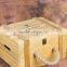 Silk printing logo natural color 6-bottle wine crate wood