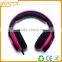 Wholesale popular pink promotional stylish communication stereo foldable headsets