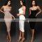 Wholesale custom halter sexy party dress fashion casual dress sleeveless full slip dress slim fit Solid color Low-cut