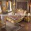 luxurious italian royal furniture antique baroque gold king bed bedroom sets