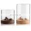 Modern style new design creative 3D carving black walnut beech wooden cup mat coaster