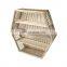 China handmade hexagon rattan wicker wall hanging shelf rack
