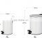 Household stainless steel garbage trash bin kitchen pedal waste bin with plastic lids for indoor