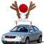 Supplier Christmas Reindeer Antlers Car Decoration Kit Xmas Auto Reindeer Antlers Nose Decorations