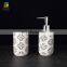 Wholesale flower retro design ceramic bath accessory set