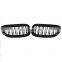 Gloss Black Double Slat Kidney Front Grille Grill Kidney For BMW E63 E64 2005 - 2010 630i 650i