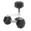 50kgs Hexagon rubber/PU dumbbell set