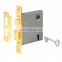 Mortise Lock Assembly Kit Cast Steel Construction Brass Plated Finish Reversible Latch Bolt mortise lock deadbolt
