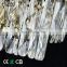 HUAYI Double champagne gold crystal modern chandelier led chandeliers
