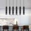 Long Tube Lighting Kitchen Island Dining Room Shop Bar Decoration Cylinder Pipe Pendant LED Light